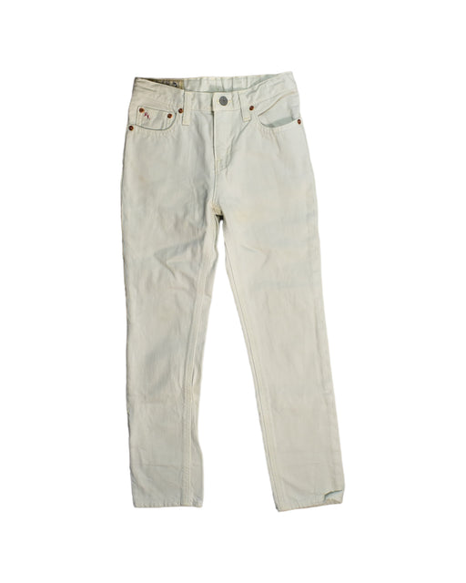 A White Jeans from Polo Ralph Lauren in size 7Y for girl. (Front View)