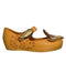 A Yellow Flats from Mini Melissa in size 4T for girl. (Front View)