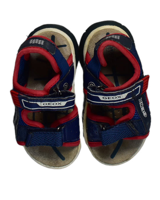 A Blue Sandals from Geox in size 18-24M for boy. (Back View)