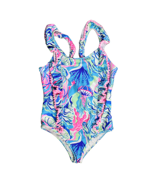 A Blue Swimsuits from Tommy Bahama in size 8Y for girl. (Front View)