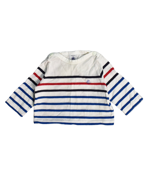 A White Long Sleeve Tops from Petit Bateau in size 0-3M for boy. (Front View)