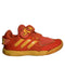 A Orange Sneakers from Adidas in size 4T for boy. (Front View)