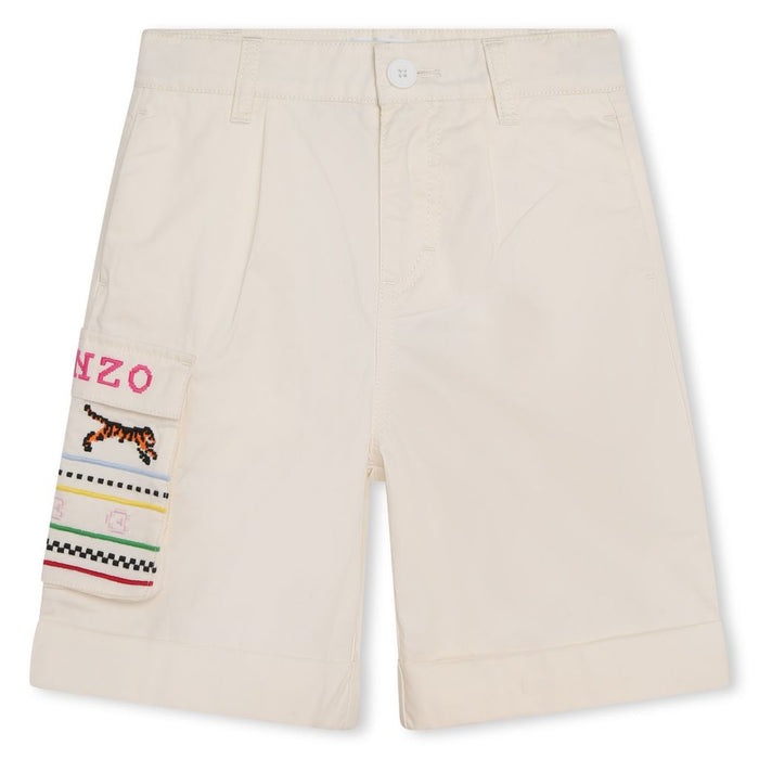 Embroidered Pocket Bermudas Shorts