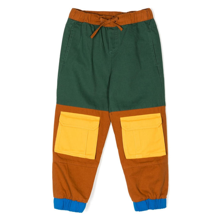 Colour-Block Cargo Trousers