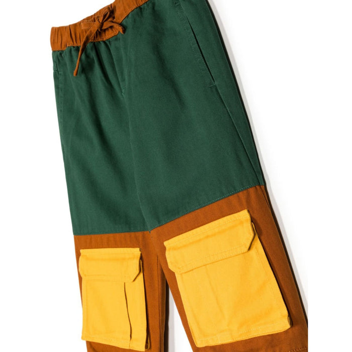 Colour-Block Cargo Trousers
