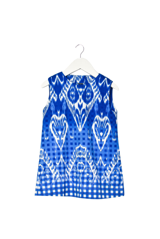 A Blue Sleeveless Dresses from Oscar de la Renta in size 3T for girl. (Front View)