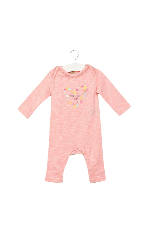 A Pink Long Sleeve Jumpsuits from La Compagnie des Petits in size 3-6M for girl. (Front View)