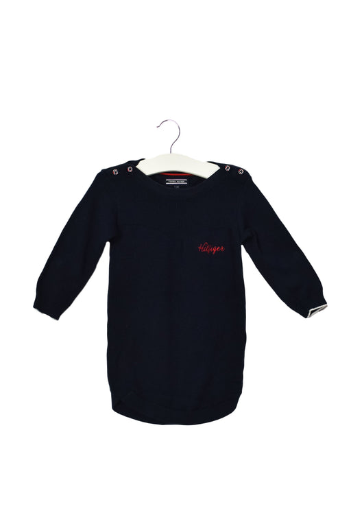 A Navy Long Sleeve Dresses from Tommy Hilfiger in size 6-12M for girl. (Front View)