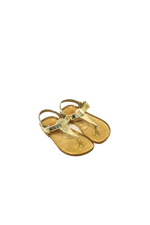 A Gold Sandals from Seed in size 3T for girl. (Front View)