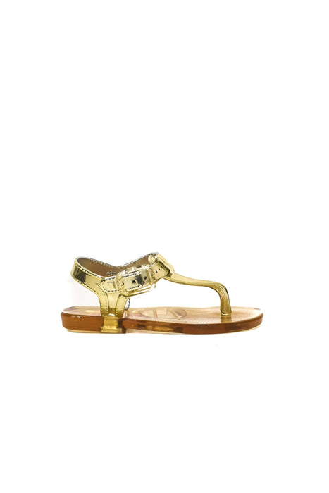 A Gold Sandals from Seed in size 3T for girl. (Back View)