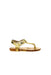A Gold Sandals from Seed in size 3T for girl. (Back View)
