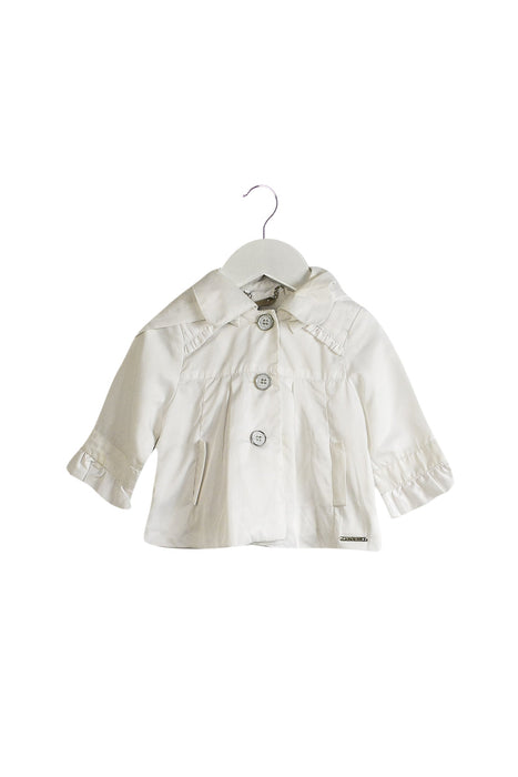 A White Lightweight Jackets from Mayoral in size 0-3M for girl. (Front View)