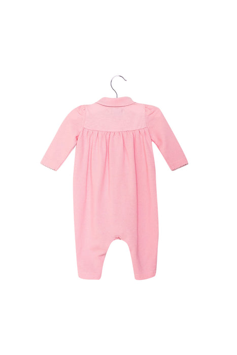 A Pink Long Sleeve Jumpsuits from Ralph Lauren in size 0-3M for girl. (Back View)