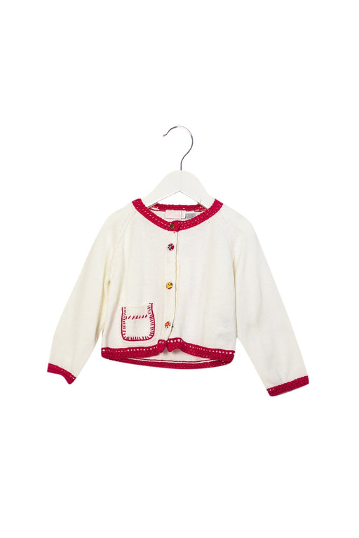A White Cardigans from Chicco in size 6-12M for girl. (Front View)