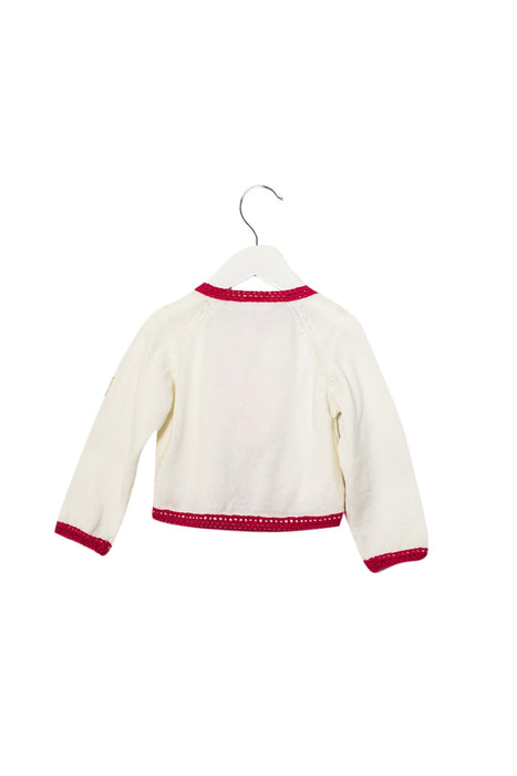 A White Cardigans from Chicco in size 6-12M for girl. (Back View)