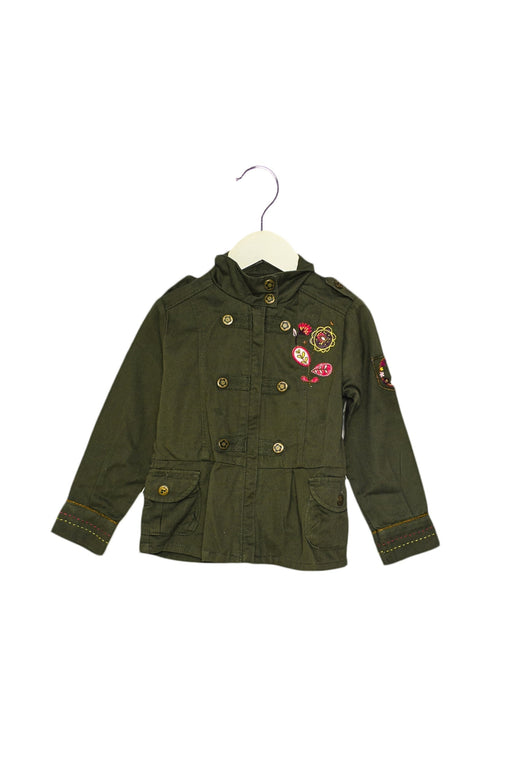 A Green Lightweight Jackets from La Compagnie des Petits in size 3T for girl. (Front View)