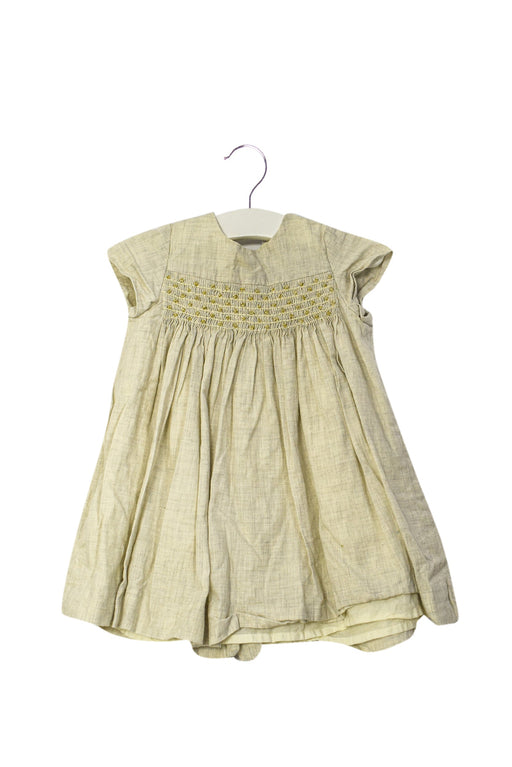 A Beige Short Sleeve Dresses from Bonpoint in size 12-18M for girl. (Front View)
