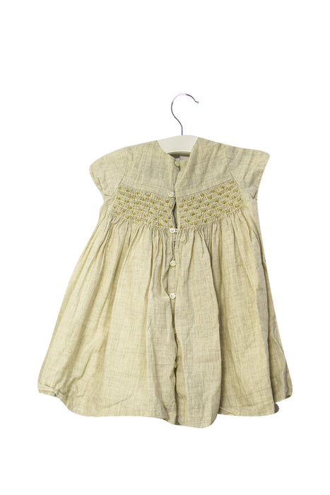 A Beige Short Sleeve Dresses from Bonpoint in size 12-18M for girl. (Back View)
