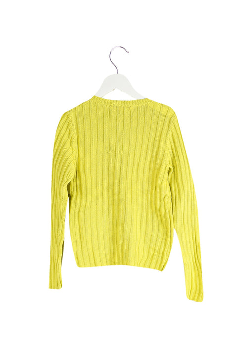 A Yellow Cardigans from Bonpoint in size 8Y for girl. (Back View)