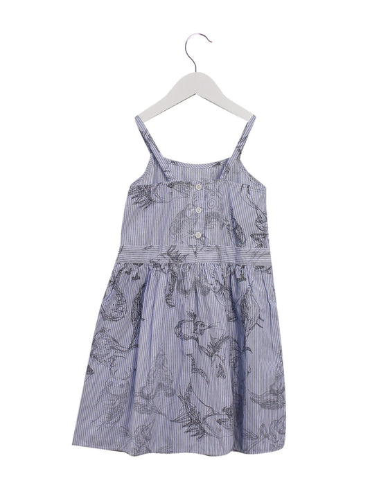 A Blue Sleeveless Dresses from jnby by JNBY in size 2T for girl. (Back View)
