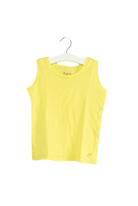 A Yellow Sleeveless Tops from Bonpoint in size 3T for girl. (Front View)