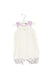 A White Sleeveless Rompers from Armani in size 6-12M for girl. (Front View)