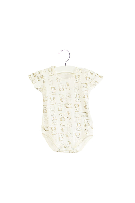 A White Short Sleeve Bodysuits from Chicco in size 3-6M for neutral. (Front View)