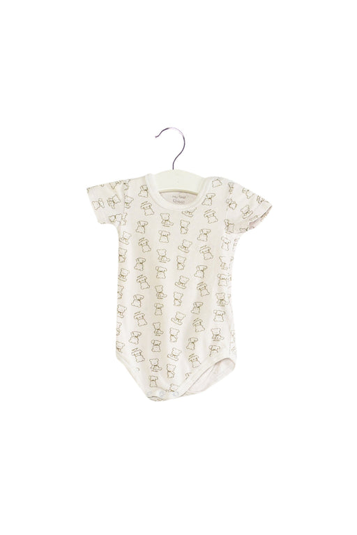 A White Short Sleeve Bodysuits from Chicco in size 3-6M for neutral. (Front View)