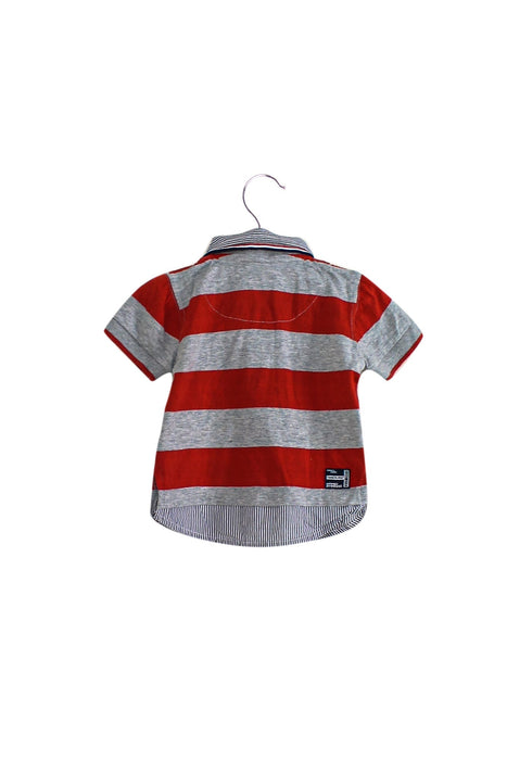 A Red Short Sleeve Polos from Timberland in size 6-12M for boy. (Back View)