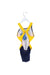 A Navy Swimsuits from Zoggs in size 6T for girl. (Back View)