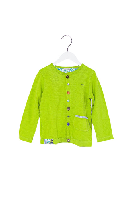 A Green Cardigans from Ragmart in size 5T for boy. (Front View)