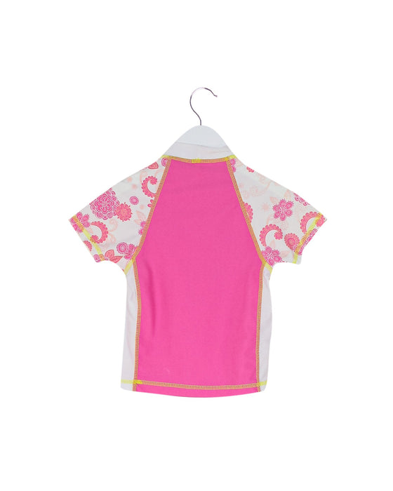 A Pink Rash Guards from Platypus in size 4T for girl. (Back View)