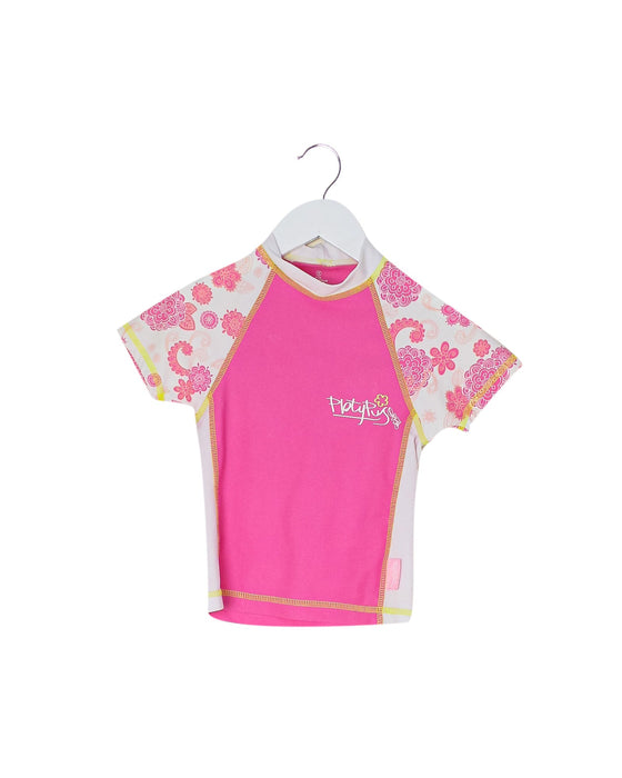 A Pink Rash Guards from Platypus in size 4T for girl. (Front View)