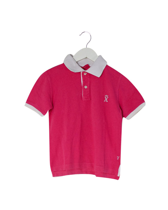 A Pink Short Sleeve Polos from Vicomte A. in size 6T for boy. (Front View)