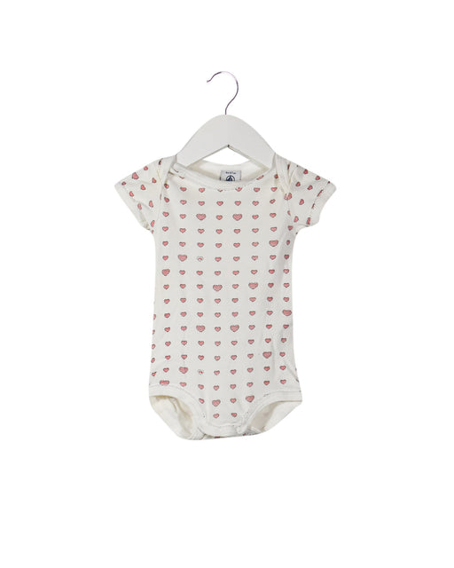 A White Bodysuits from Petit Bateau in size 3-6M for girl. (Front View)