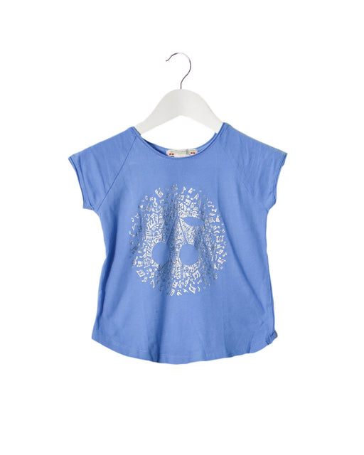 A Blue Short Sleeve T Shirts from Bonpoint in size 3T for girl. (Front View)