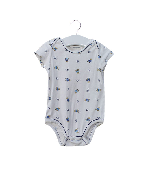 A White Short Sleeve Bodysuits from Ralph Lauren in size 6-12M for boy. (Front View)