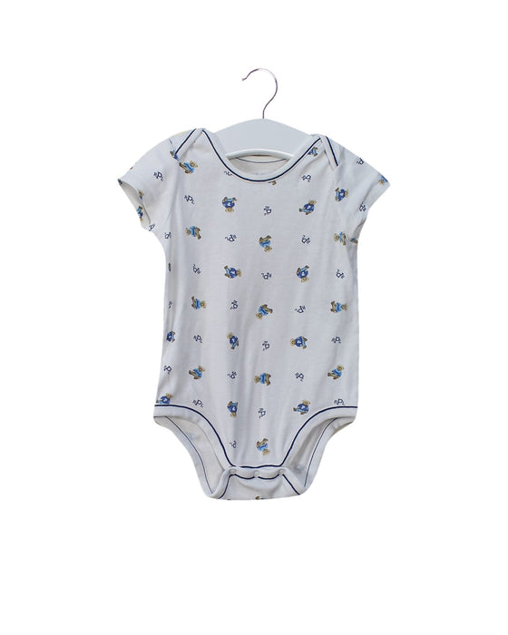 A White Short Sleeve Bodysuits from Ralph Lauren in size 6-12M for boy. (Front View)