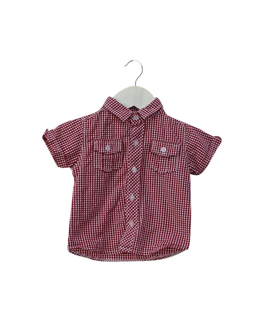 A Red Short Sleeve Tops from Plum in size 3-6M for boy. (Front View)