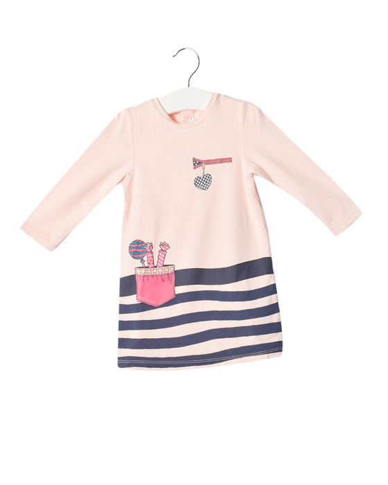 A Pink Long Sleeve Dresses from Little Marc Jacobs in size 12-18M for girl. (Front View)