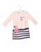 A Pink Long Sleeve Dresses from Little Marc Jacobs in size 12-18M for girl. (Front View)