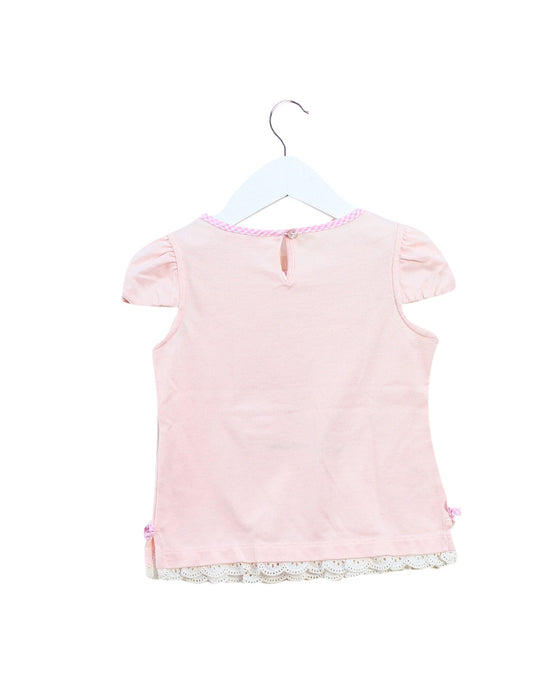 A Pink Short Sleeve Tops from Nicholas & Bears in size 3T for girl. (Back View)