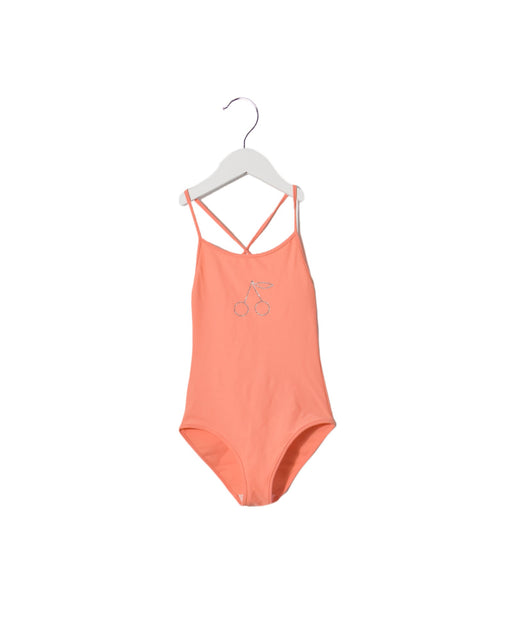 A Pink Swimsuits from Bonpoint in size 12Y for girl. (Front View)