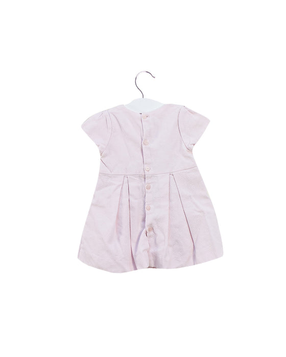 A Pink Short Sleeve Dresses from Jacadi in size 6-12M for girl. (Back View)