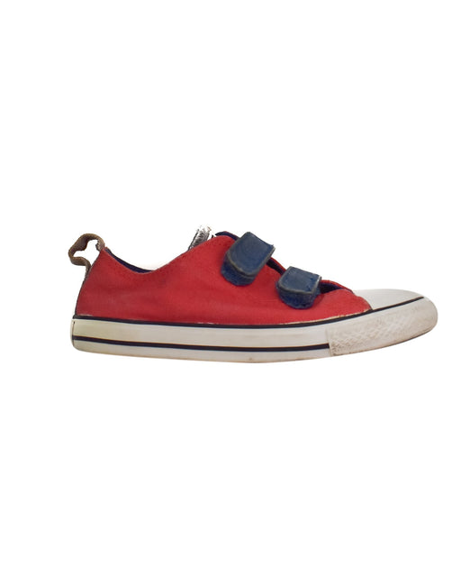 A Red Sneakers from Converse in size 4T for boy. (Front View)