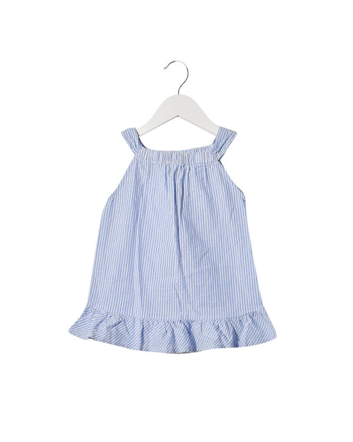 A Blue Sleeveless Dresses from PONEY in size 12-18M for girl. (Front View)