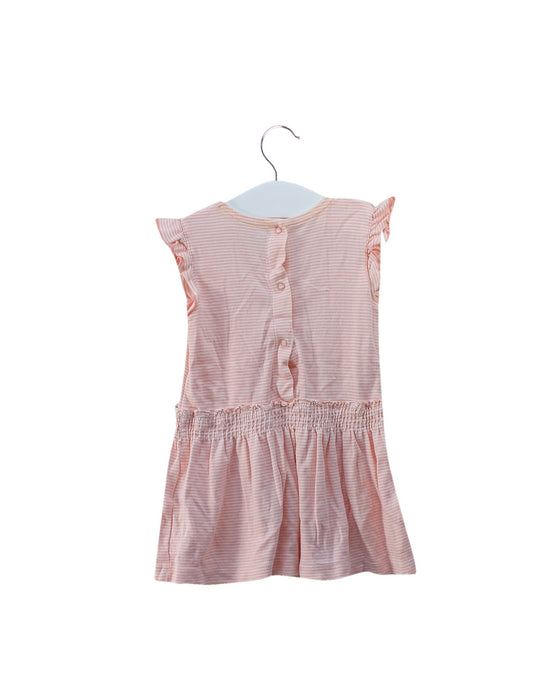 A Pink Sleeveless Dresses from Petit Bateau in size 6-12M for girl. (Back View)