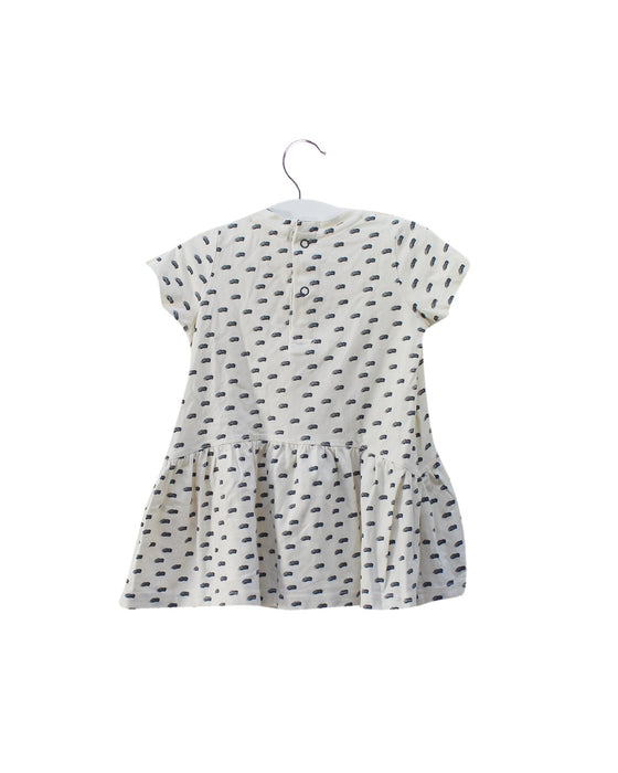 A Grey Short Sleeve Dresses from The Bonnie Mob in size 6-12M for girl. (Back View)