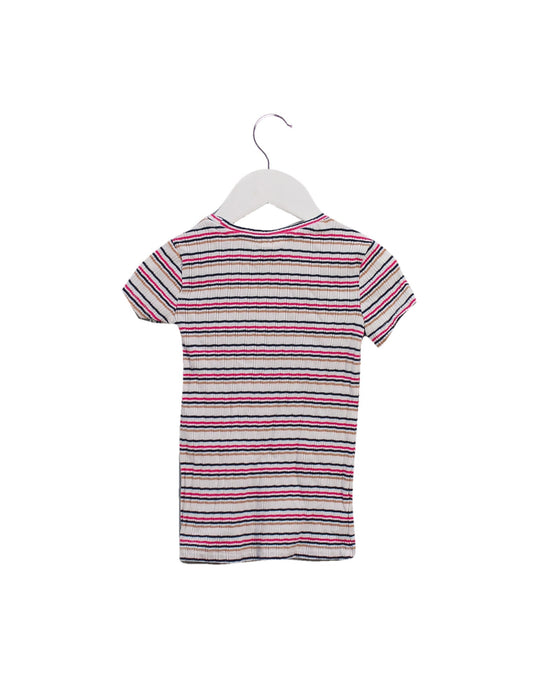 A Pink Short Sleeve Tops from Seed in size 4T for girl. (Front View)