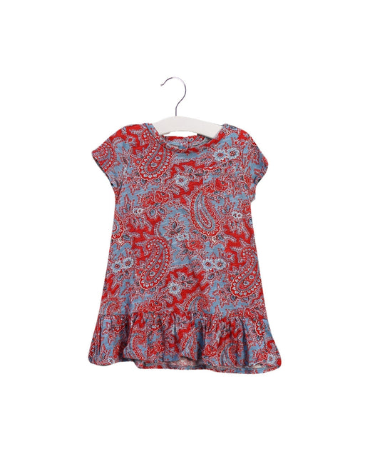 A Red Short Sleeve Dresses from Ralph Lauren in size 6-12M for girl. (Front View)